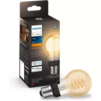   Bec LED cu filament Philips Hue White E27, 550 lm, lampă inteligentă reglabilă
