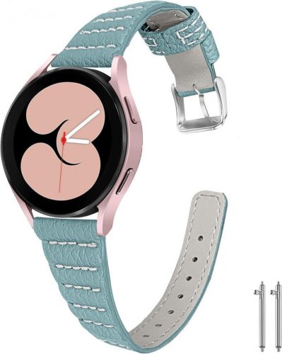 Brățară Albastră din Piele, 20mm, cu Eliberare Rapidă, pentru Samsung Galaxy Watch