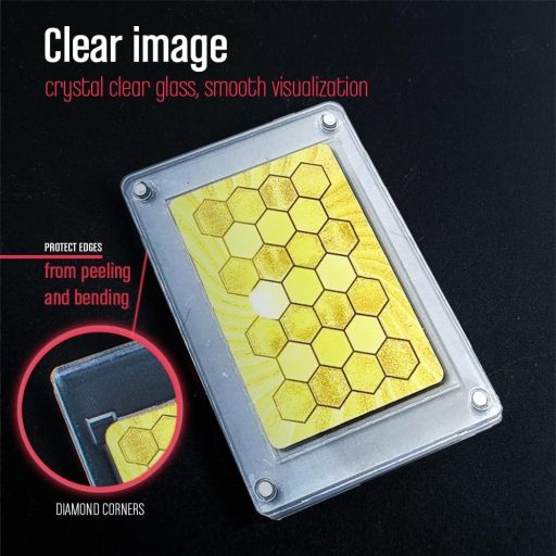 MAGIC SELECT Suport Magnetic pentru Carduri - Cadru Protector Acrilic Transparent pentru Carduri cu Grosimea de 35PT - Protecție UV pentru Pokémon și Carduri de Colecție