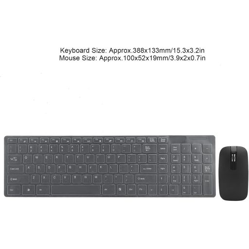 Set tastatură și mouse wireless Elprico, 101 taste, rază de acțiune 10m, mod Smart Sleep
