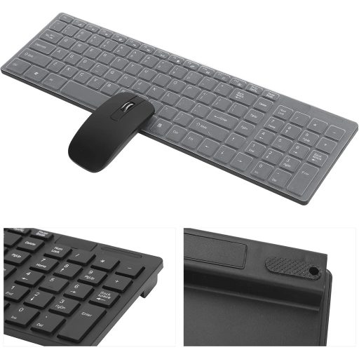Set tastatură și mouse wireless Elprico, 101 taste, rază de acțiune 10m, mod Smart Sleep