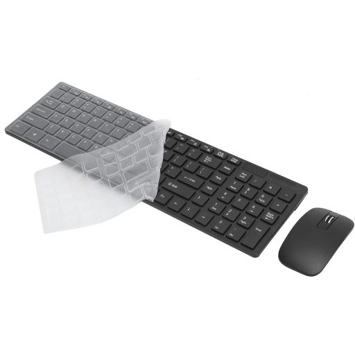 Set tastatură și mouse wireless Elprico, 101 taste, rază de acțiune 10m, mod Smart Sleep