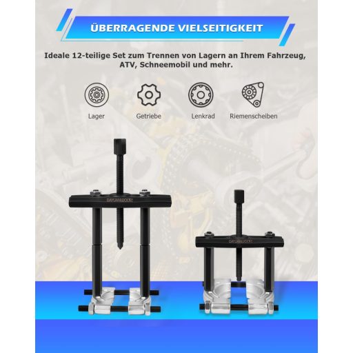 DAYUAN 12 részes csapágy lehúzó készlet lflywheel szeparátor tárolóval