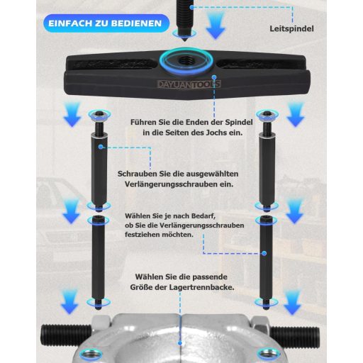 DAYUAN 12 részes csapágy lehúzó készlet lflywheel szeparátor tárolóval