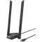 BrosTrend AX1800 WiFi 6 USB adapter PC-hez, nagy hatótávolságú, kettős sávú (1201Mbps/5GHz + 574Mbps/2.4GHz), két 5dBi antennával, Windows 1