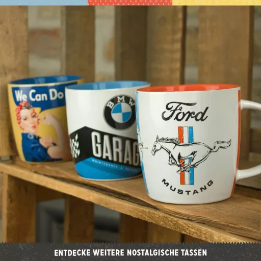 Nostalgic-Art BMW Motorsport Retro Kávésbögre 330ml Vintage Kerámia Ajándék