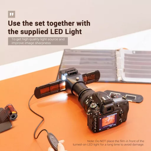 JJC ES-2 Filmszkennelő Adapter 35mm Negatívhoz USB LED Megvilágítással
