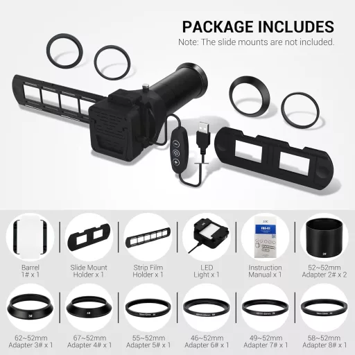 JJC ES-2 Adapter za skeniranje filma za 35 mm negative s USB LED osvjetljenjem