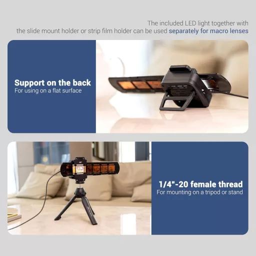 JJC ES-2 Filmszkennelő Adapter 35mm Negatívhoz USB LED Megvilágítással