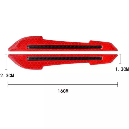 Žltá reflexná bezpečnostná nálepka na auto - 2 ks na zrkadlá, kľučky