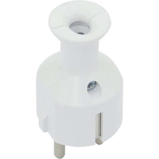 Fișă Schuko KEL Albă 16A 250V Cu Contact de Împământare Protecție IP20