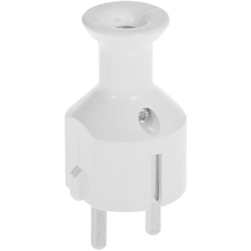 Fișă Schuko KEL Albă 16A 250V Cu Contact de Împământare Protecție IP20