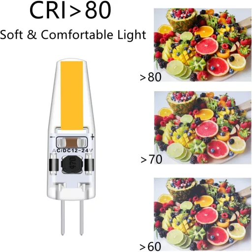 WYAANCCW G4 Bec LED Alb Cald 3W Dimmabilă 12V, Înlocuitor Bec Halogen 20W, Bază cu Pini AC/DC 12-24V, Pachet de 10 Bucăți