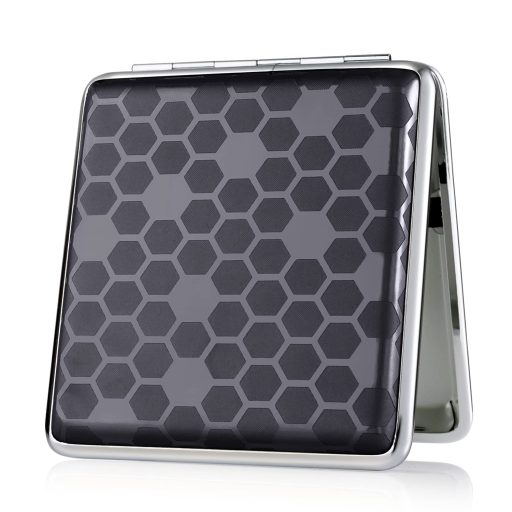 Oumezon PU bőr cigarettatartó fém 20 szál-hez, 6 szín, rugalmas zárral