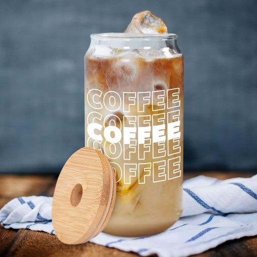 Mason Life Üveg Ivópohár 530ml Fedéllel és Szívószállal - Jeges Kávés Bögre, Sörös Pohár, Ajándék Nőknek, Kézi Mosás