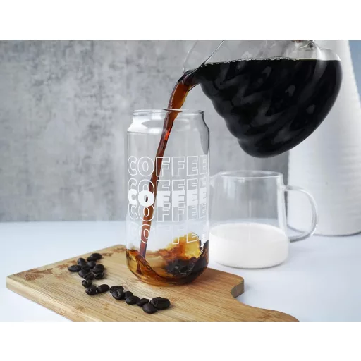 Pahar din sticlă Mason Life, 530 ml, cu capac și pai - Cană pentru cafea cu gheață, pahar de bere, cadou pentru femei, spălare manuală