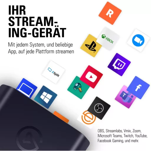 Elgato HD60 X Videó Rögzítő - 1080p60 HDR10/4K30 Streaming Alacsony Késleltetéssel PS5, Xbox Series, PC és Mac Eszközökhöz, OBS Kompatibilis