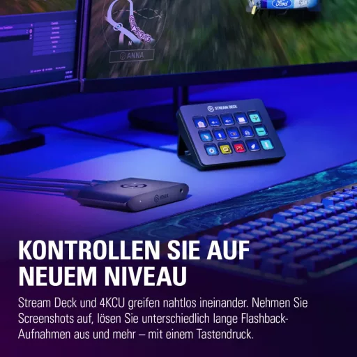 Elgato HD60 X Videó Rögzítő - 1080p60 HDR10/4K30 Streaming Alacsony Késleltetéssel PS5, Xbox Series, PC és Mac Eszközökhöz, OBS Kompatibilis