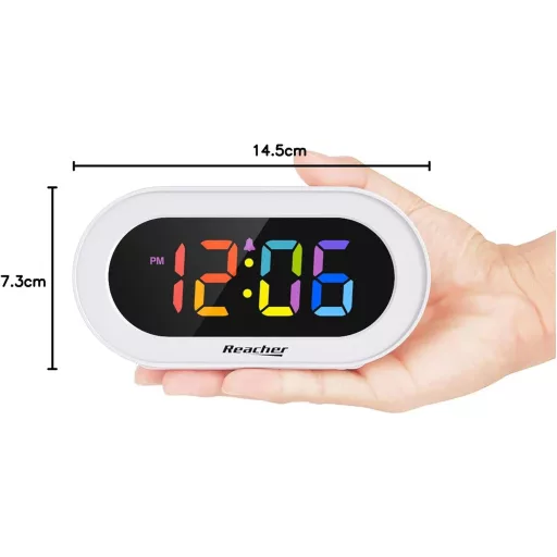 REACHER Kompakt LED Digitális Ébresztőóra Dimmer Funkcióval Hálószobához