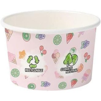 BIOZOYG Ružový Mini Set Pohárov na Zmrzlinu 75ml 40ks