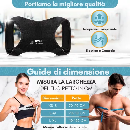 TECH THERAPEUTICS Hátfájás Elleni Testtartás Korrektor Vállak Egyenesítő