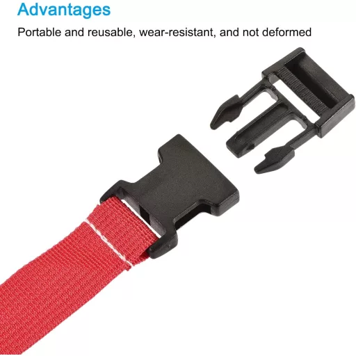 Piros utazási bőröndszíj gyorscsattal, 1 méteres - Sourcing Map