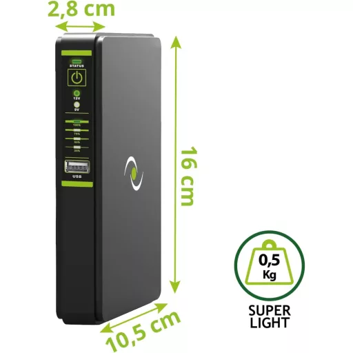 Tecnoware ERA PLUS DC UPS 8800mAh - WLAN/Modem/Kamera Védelme, POE 24V/48V