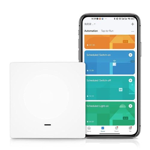 Întrerupător inteligent WiFi MOES, compatibil cu Alexa și Google, 1 buton