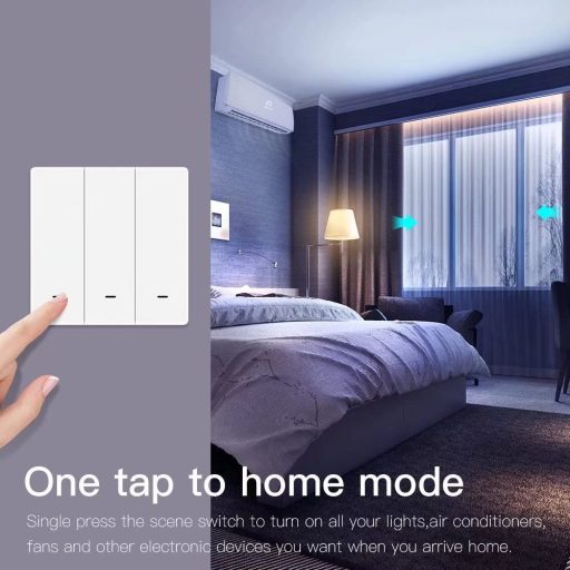 MOES Tuya ZigBee Wireless 9 Jelenet Okos Kapcsoló Távirányító Elemmel Működő Intelligens Otthon Automatizáláshoz