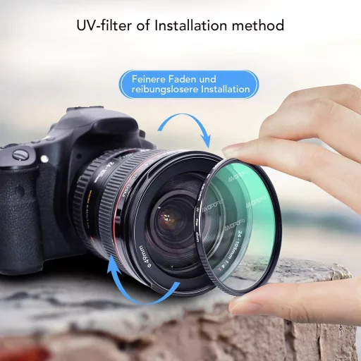 Filtru UV AMOPOFO 49mm, 16 straturi multi-coating, pentru aparat foto DSLR