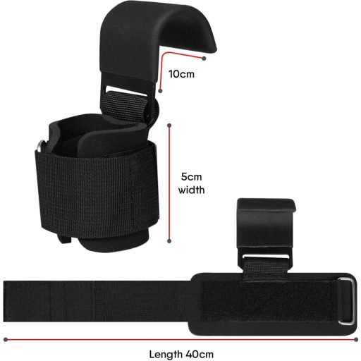 WFX Súlyemelő Horog Gumírozott Nyéllel és Neoprén Csuklópárnával