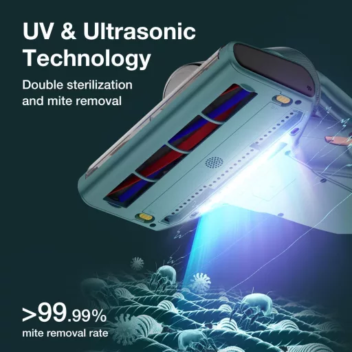 Jimmy BX7 Pro Atka Porszívó 700W - UV-C Fényes Matrac Tisztító, Poratka Érzékelővel, Ultrahangos Funkcióval, 16kPa Szívóerővel Matrachoz, Ka