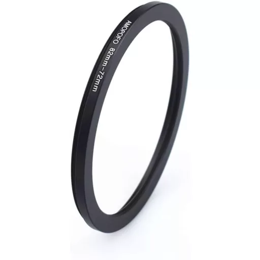 Adaptor obiectiv AMOPOFO 82mm-72mm, inel filtru metalic CNC pentru cameră