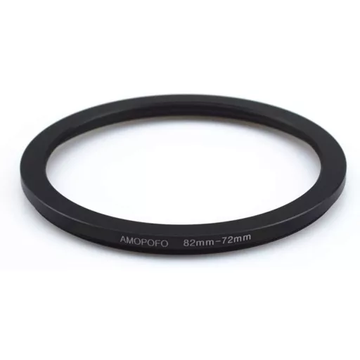 Adaptor obiectiv AMOPOFO 82mm-72mm, inel filtru metalic CNC pentru cameră