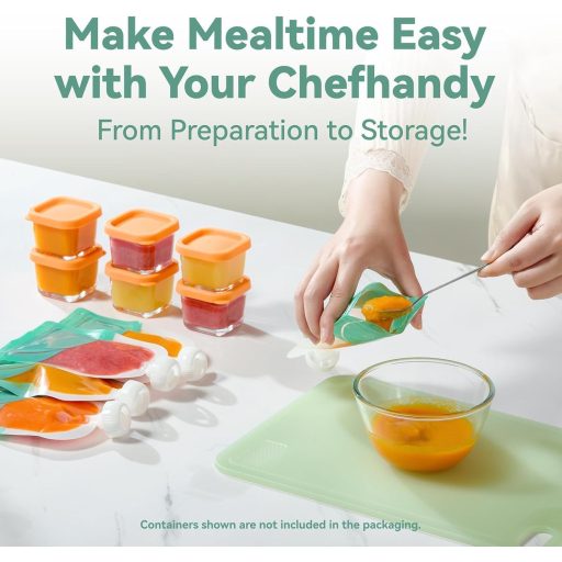 CHEFHANDY 5 az 1-ben bébiételmixer, gőzölő, melegítő zöld