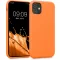 Silikónový kryt kwmobile na iPhone 11, oranžový – Ochranný kryt kompatibilný s bezdrôtovým nabíjaním