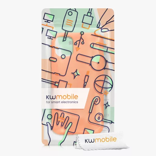Silikónový kryt kwmobile na iPhone 11, oranžový – Ochranný kryt kompatibilný s bezdrôtovým nabíjaním