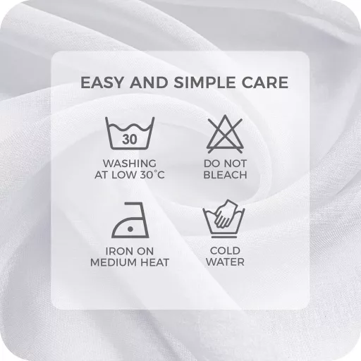 MRTREES Fehér Fényáteresztő Függöny Szett, Len Hatású Rövidített Sálak 150x140 cm, Nappali Hálószoba Gyerekszoba Dekoráció, 2 db