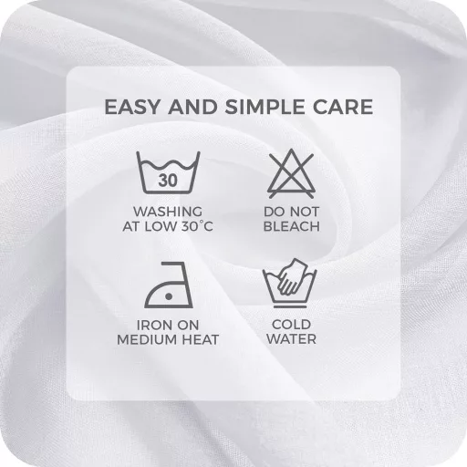 MRTREES Set Bijelih Zavjesa za Propusnost Svjetla, Skraćeni Šalovi s Efektom Lana 150x140 cm, Dekoracija za Dnevni Boravak, Spavaću Sobu, Dječju Sobu, 2 kom