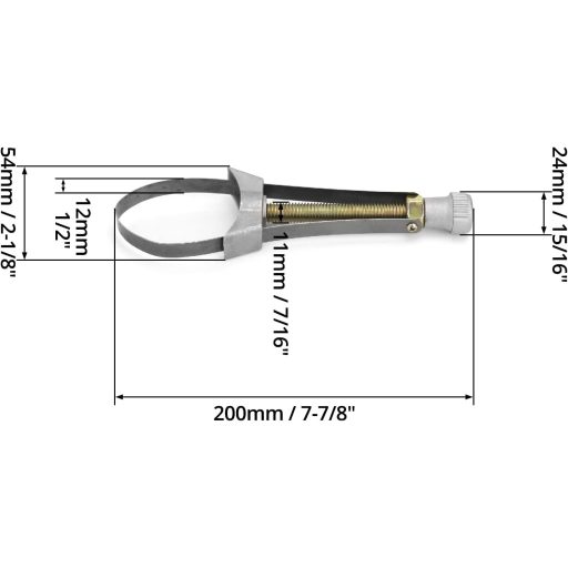 QWORK Olajszűrő Kulcs Fém Szíjjal 60-120mm Átmérőhöz