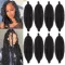 Xtrend 8 pachete 50cm extensii păr tip spring twist moale 1B# negru păr împletit Marley