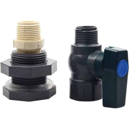 Set Supapă de Reglare PVC Yuecuu de 1 Inch pentru Piscină, Acvariu și Butoi