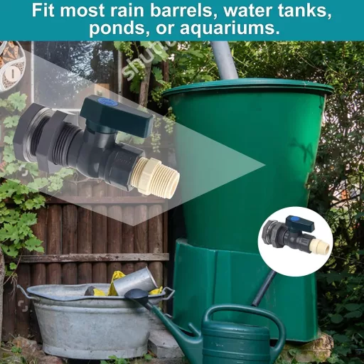 Set Supapă de Reglare PVC Yuecuu de 1 Inch pentru Piscină, Acvariu și Butoi