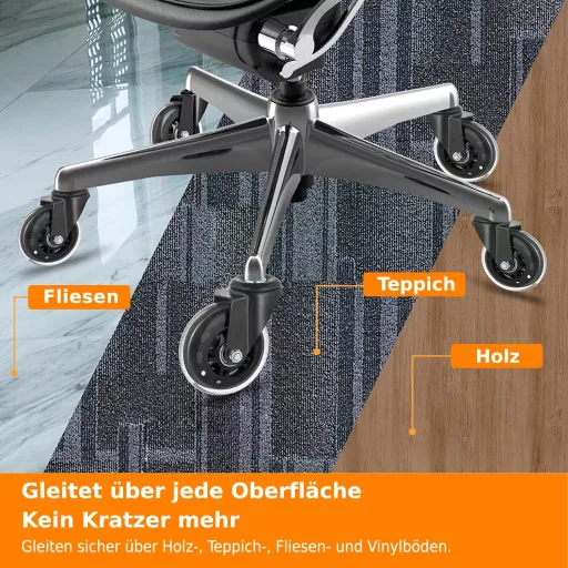 YUCONECT Irodai Szék Görgő 10mm 300kg Terhelhetőség 5db IKEA Kompatibilis