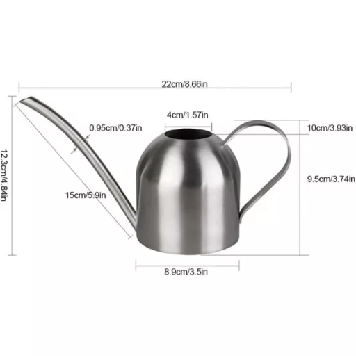 AKOGD rozsdamentes acélöntözőkanna 500ml hosszú csőrrel