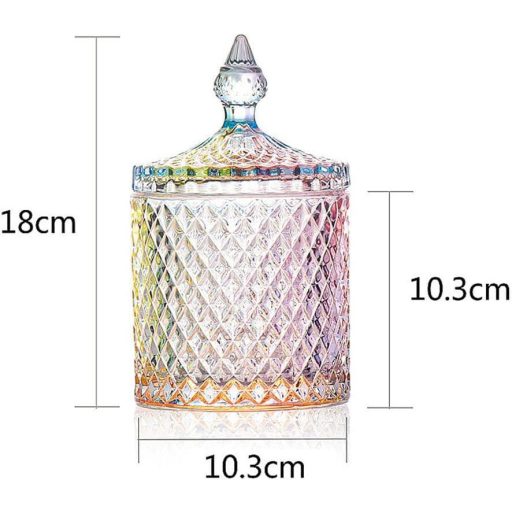 Üveg Édességtartó Fedéllel - 18 x 10 cm Újracsomagolt termék