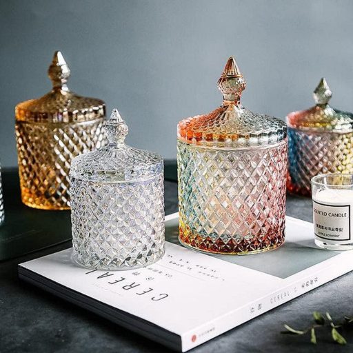 Üveg Édességtartó Fedéllel - 18 x 10 cm Újracsomagolt termék