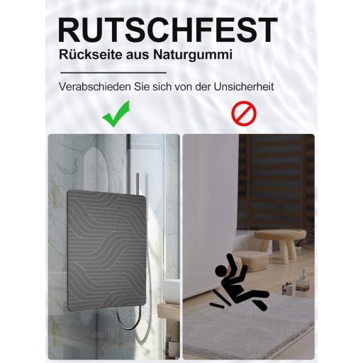 Covoraș de baie Homlab antiderapant 40x60cm Gri Uscare rapidă Absorbant Lavabil Covor baie