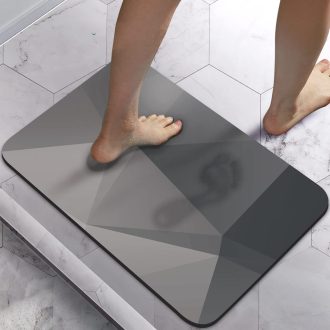   Homlab fürdőszobai csúszásmentes fürdőszőnyeg 40x60 cm szürke