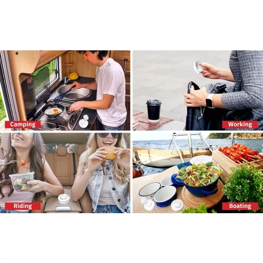 SIGNORA WARE Mini Só-Bors Szóró Készlet Fedéllel - Hordozható Fűszertartó Utazáshoz, Kempingezéshez - Zárható, 3 db-os Szett, 40g